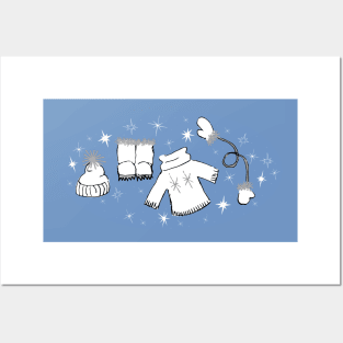 Winter weather snow lover cartoon illustration Posters and Art